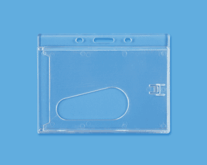 Бейдж прозрачный пластиковый для двух карт  - BR-105H2